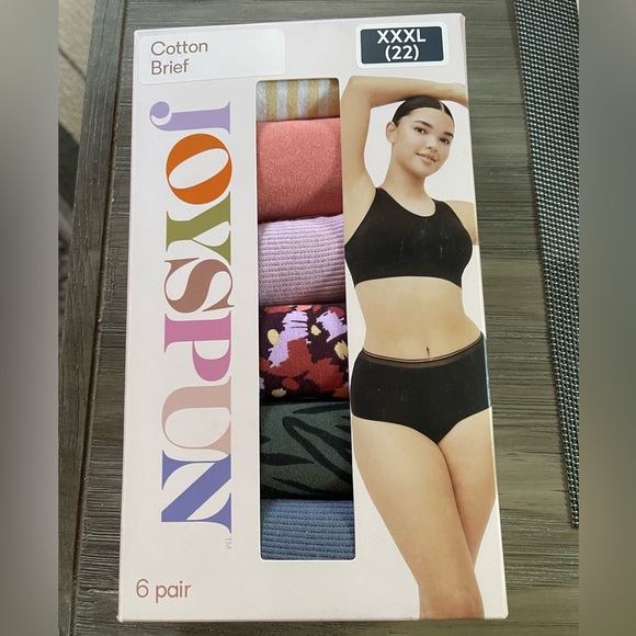 Joyspun Cotton Briefs Box of 6 Assorted Prints Size 22 NWT - Picture 1 of 4